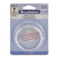 Beadalon German Style Wire 24Gauge Round Argent&eacute;
