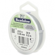 Beadalon stringing wire 7 strand 0.38mm Argent&eacute; satin&eacute;