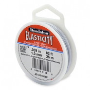 Beadalon Elastic Stringing Wire 1.0mm 25 metre Argent&eacute; satin&eacute;