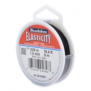 Beadalon Elastic Stringing Wire 1.0mm 5 metre Noir
