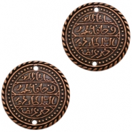 Breloques en m&eacute;tal TQ connecteur pi&egrave;ce orientale 32mm cuivre (sans nickel)