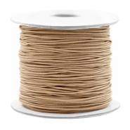Fil &eacute;lastique color&eacute; 0.8mm marron taupe