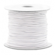 Fil &eacute;lastique color&eacute; 0.8mm blanc