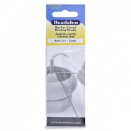 Beadalon big eye curved needle 9cm Argent&eacute;