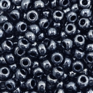 Perles de rocailles Miyuki 6/0 Metallic gunmetal black 6-451