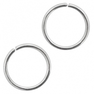 Appr&ecirc;ts en acier inox anneau bris&eacute; 10mm Argent&eacute; antique