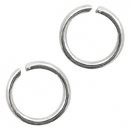 Appr&ecirc;ts en acier inox anneau bris&eacute; 5mm argent&eacute; antique