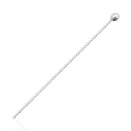 Argent 925 appr&ecirc;ts clous &agrave; t&ecirc;te boule 35mm Argent