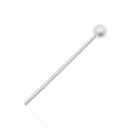 Argent 925 appr&ecirc;ts clous &agrave; t&ecirc;te boule 20mm Argent