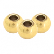 Perles en acier inox 4mm Dor&eacute;