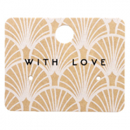 Cartes &agrave; bijoux 'with love' Art Deco Marron