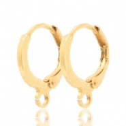Boucles d'oreilles dormeuses 1 anneau 12mm Dor&eacute;