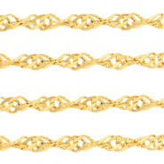 Appr&ecirc;ts en acier inox cha&icirc;ne maille jaseron weave dor&eacute;