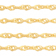 Appr&ecirc;ts en acier inox cha&icirc;ne maille jaseron weave dor&eacute;