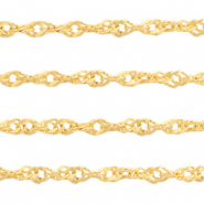 Appr&ecirc;ts en acier inox cha&icirc;ne maille jaseron weave dor&eacute;
