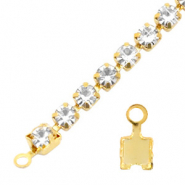 Appr&ecirc;ts en m&eacute;tal TQ embout pour cha&icirc;ne strass 4mm Dor&eacute;