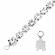 Appr&ecirc;ts en m&eacute;tal TQ embout pour cha&icirc;ne strass 3mm Argent&eacute; antique
