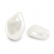 BQ Perles d'eau douce Keshi haute lustre Blanc naturel