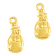 Breloques en métal DQ bonhomme de neige Doré (sans nickel)
