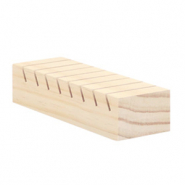 Pr&eacute;sentoir bijoux en bois pour cartes &agrave; bijoux 8 lignes Naturel (couleur naturelle du bois)