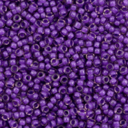 Perles de rocailles Miyuki 11/0 Semi frosted dark lilac lined light amethyst 11-1932