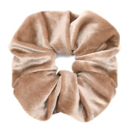 Chouchous pour cheveux en velours Marron clair