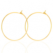 Boucles d'oreilles en acier inox 25mm Dor&eacute;