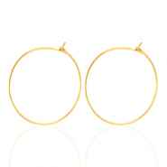 Boucles d'oreilles en acier inox 20mm Dor&eacute;