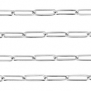Appr&ecirc;ts en acier inox cha&icirc;ne maille jaseron maillons argent&eacute;