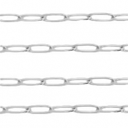 Appr&ecirc;ts en acier inox cha&icirc;ne maille jaseron maillons argent&eacute;