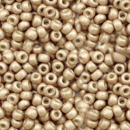 Perles de rocailles Miyuki 8/0 Duracoat galvanized matte champagne 8-4204F