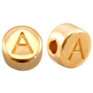 Perles en métal DQ doré Perles alphabet en métal DQ doré