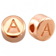 Perles en métal DQ doré rosé Perles alphabet en métal DQ doré rosé