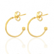 Boucles d'oreilles en acier Inox cr&eacute;oles Dor&eacute;