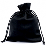 Sachet &agrave; bijoux en velours Noir