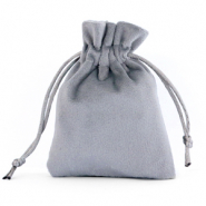 Sachet &agrave; bijoux en velours Grey