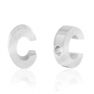 Perles en acier Inox lettre C Argent&eacute;