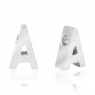 Perles en acier Inox lettre A Argent&eacute;