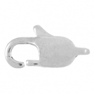 Appr&ecirc;ts en acier inox fermoir mousqueton 9mm Argent&eacute;