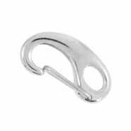 Appr&ecirc;ts en acier inox fermoir mousqueton 16mm Argent&eacute;
