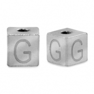 Perles en acier Inox lettre G Argent&eacute;