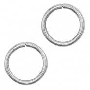 Appr&ecirc;ts en acier inox anneau bris&eacute; 11mm Argent&eacute;