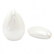 Perles coquillage nacr&eacute; perles goute Blanc
