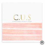 C.U.S® rubans Rose fleuri dip dye