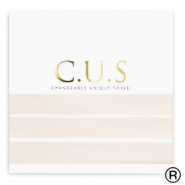 C.U.S® rubans Rose coquillage clair pailleté