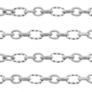 Appr&ecirc;ts en acier inox cha&icirc;ne maille jaseron maille for&ccedil;at Argent&eacute;