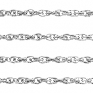 Appr&ecirc;ts en acier inox cha&icirc;ne maille jaseron maillons Argent&eacute;