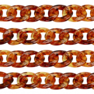 Cha&icirc;ne acrylique 19mm Marron topaze