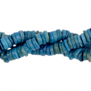Perles coquillage disque 7mm Bleu soir