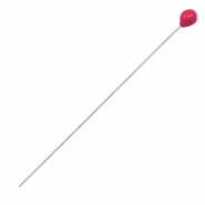 Appr&ecirc;ts en m&eacute;tal DQ clou &agrave; t&ecirc;te boule 52mm Argent&eacute; antique-rouge cerise (sans nickel)
